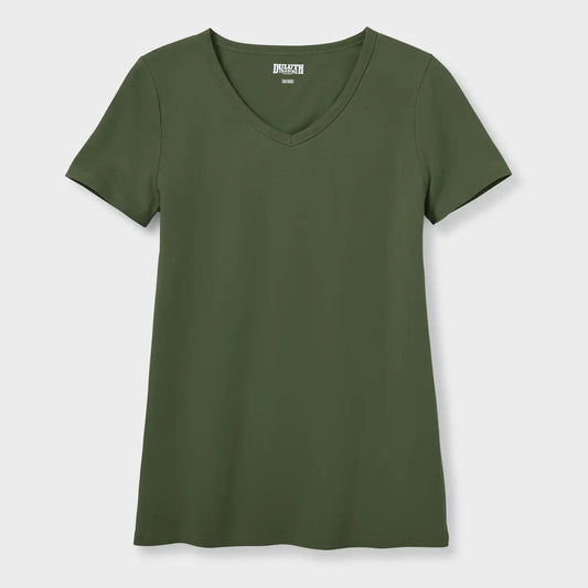 Women's Plus No-Yank V-Neck Tee