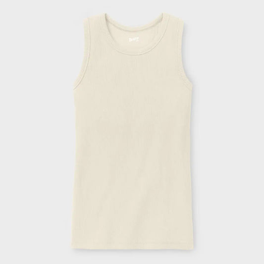 Women's No-Yank Rib Racerback Shelf Bra Tank
