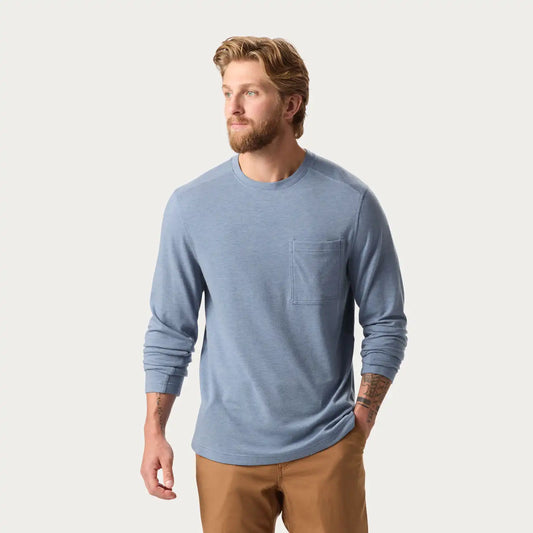 Men's Black Ram Wool Long Sleeve Crew