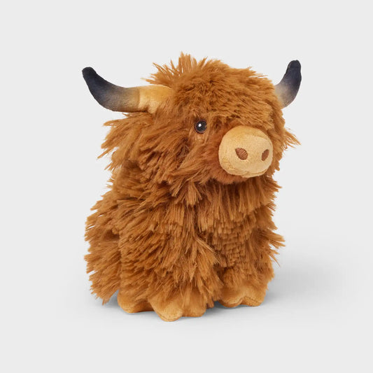 Tall Tails Highland Cow with Squeaker Dog Toy