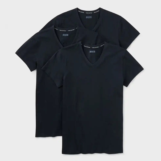 Men's Daily Cotton V-Neck Undershirt 3-Pack