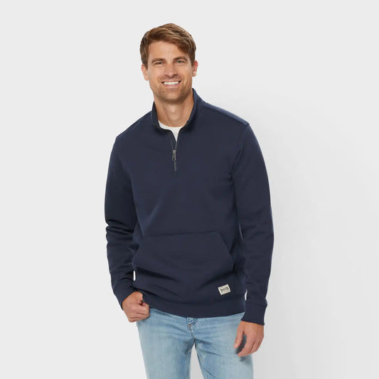 Men's Souped-Up Sweats Pullover Quarter Zip Mock Neck