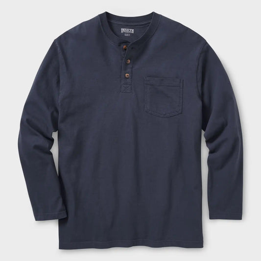 Men's Longtail T Relaxed Fit LS Henley T-Shirt