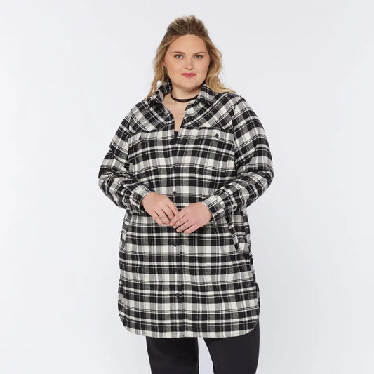 Women's Plus Folklore Flannel Duster