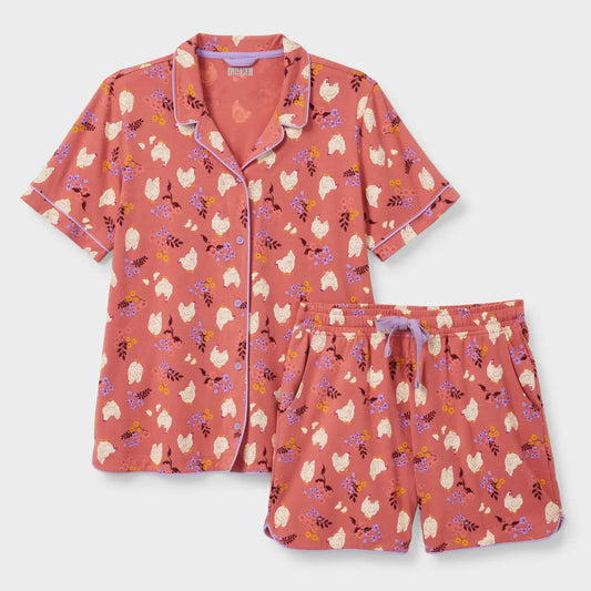 Women's Cotton Knit Printmaker Pajama Set
