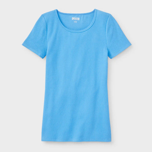 Women's No Yank Rib Short Sleeve Crewneck Tee