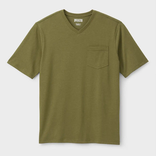 Men's Longtail T Relaxed Fit Short Sleeve Pocket V-Neck